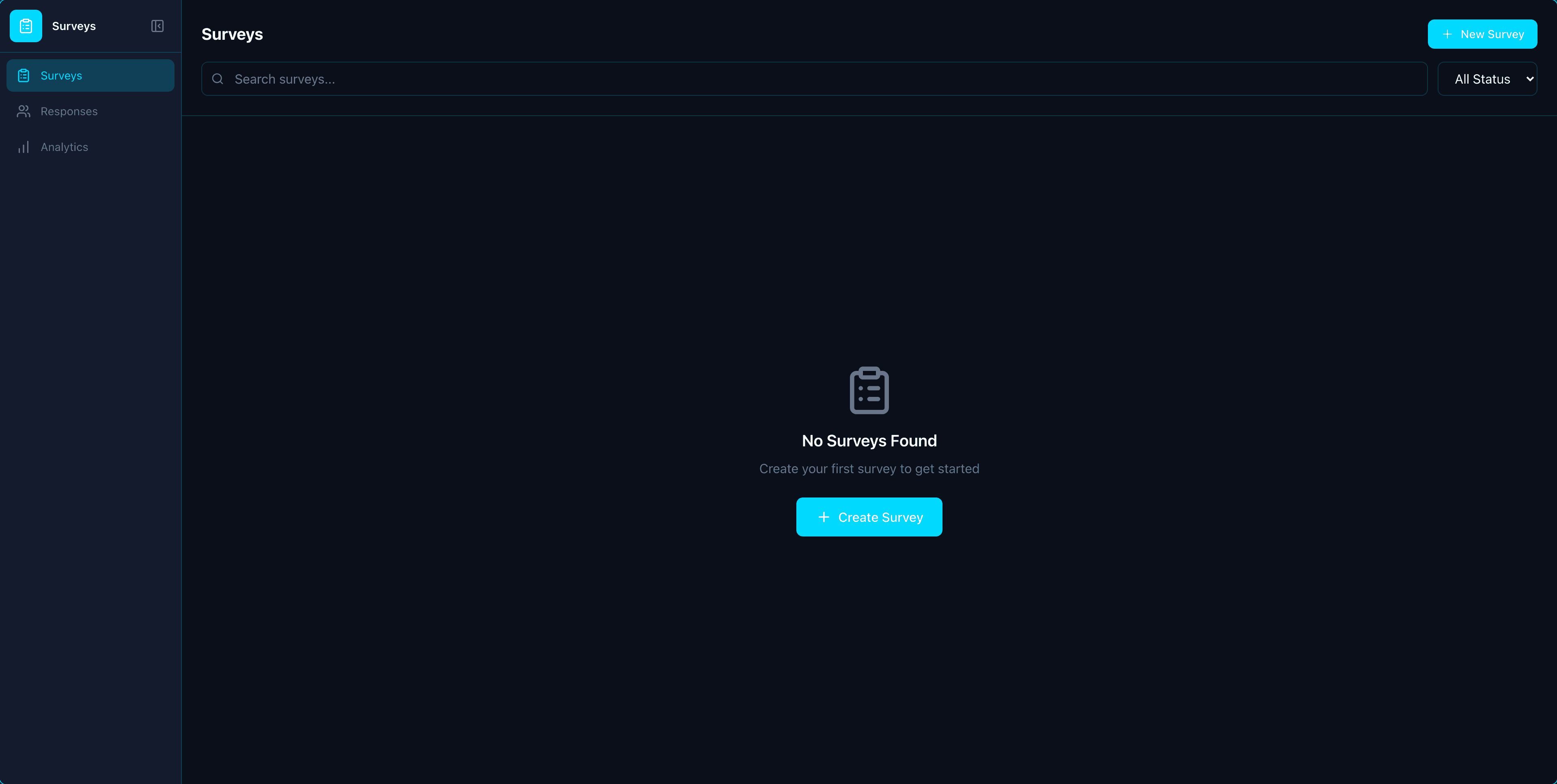 Survey app interface