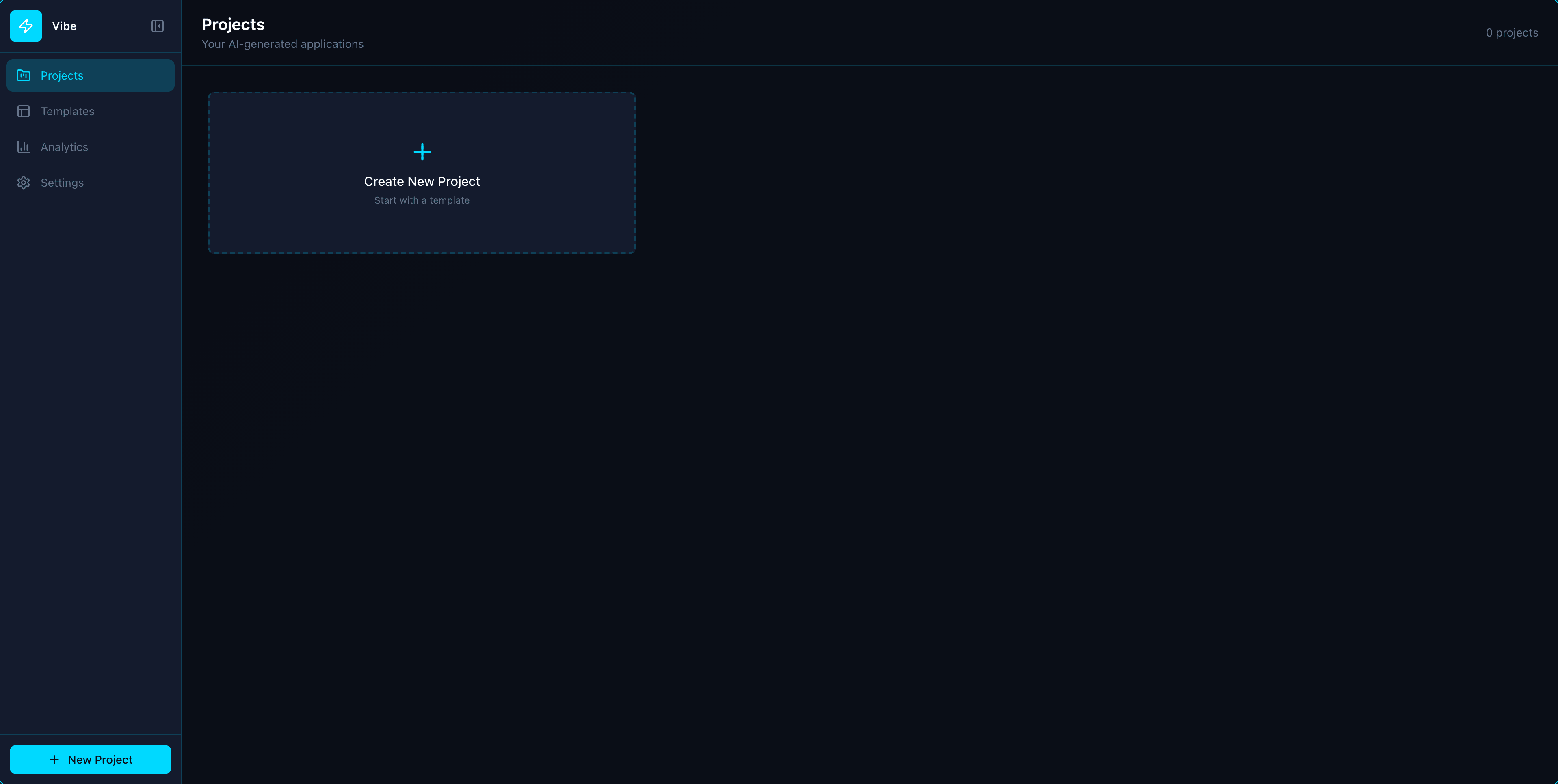 Vibe app interface
