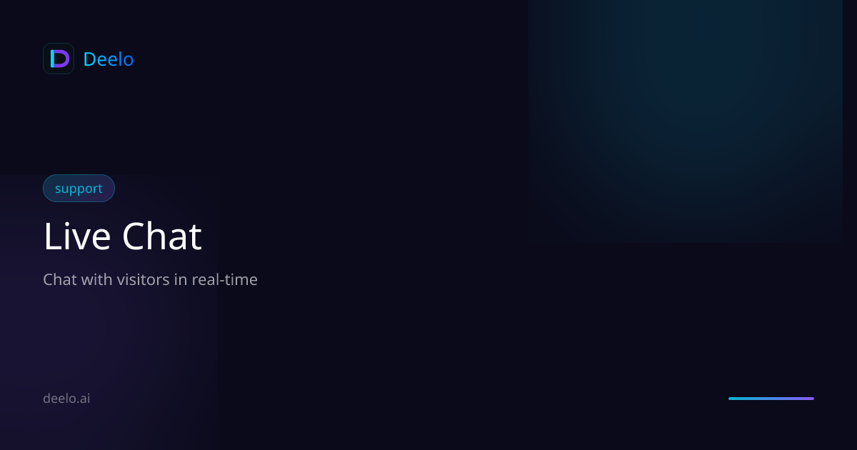 Live Chat - Chat with visitors in real-time | Deelo