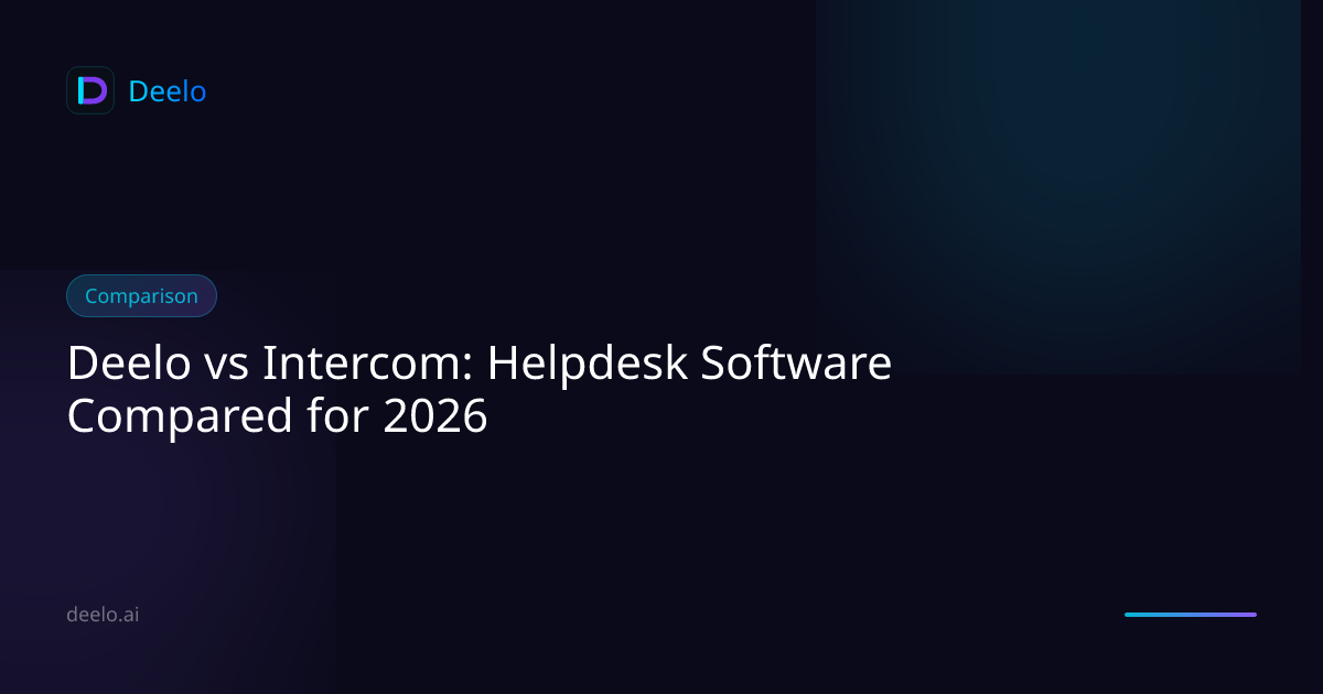 Deelo vs Intercom: Helpdesk Software Compared for 2026 | Deelo Blog