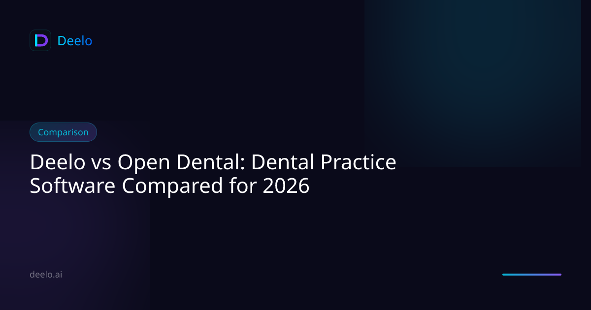 Deelo vs Open Dental: Dental Practice Software Compared for 2026 ...
