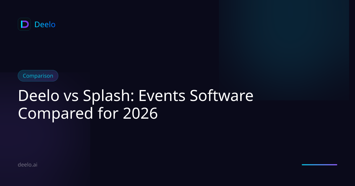 Deelo vs Splash: Events Software Compared for 2026 | Deelo Blog