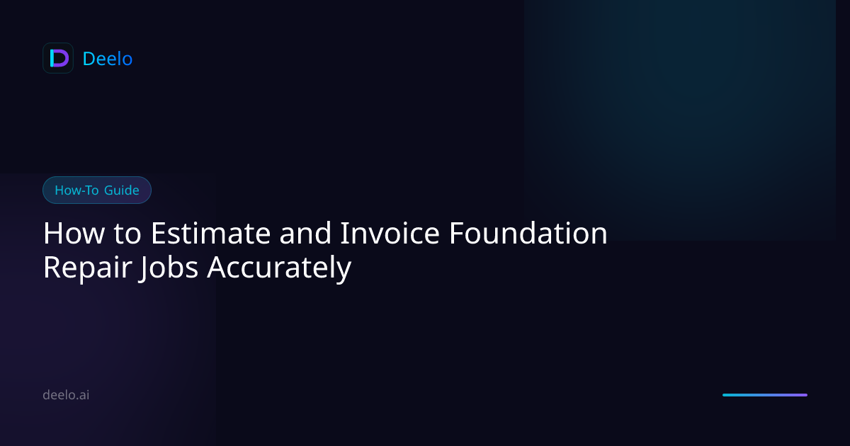 How to Estimate and Invoice Foundation Repair Jobs Accurately | Deelo Blog