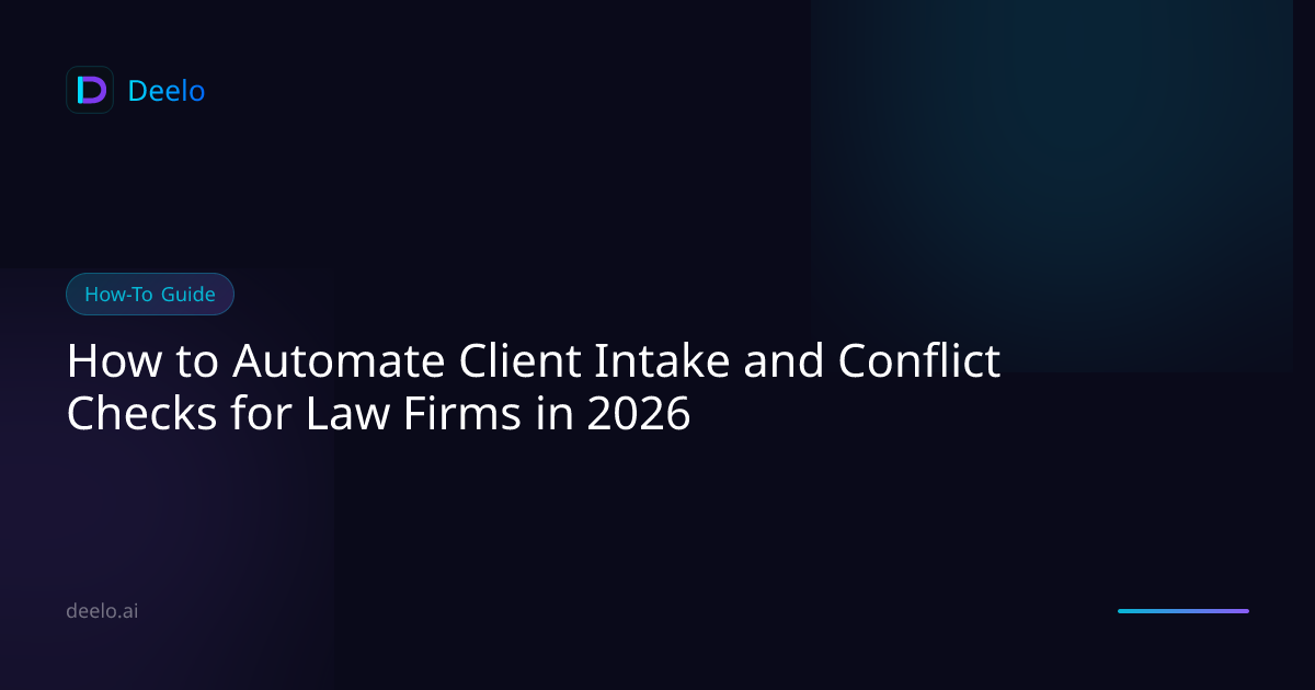 How to Automate Client Intake and Conflict Checks for Law Firms in 2026 ...
