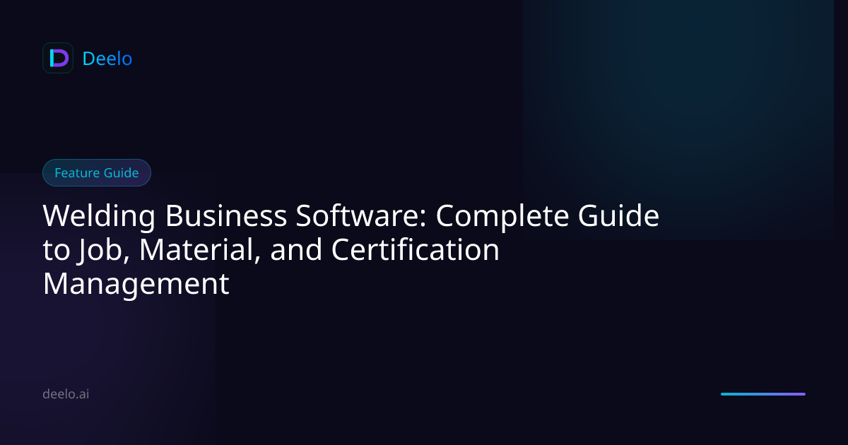 Welding Business Software: Complete Guide to Job, Material, and ...