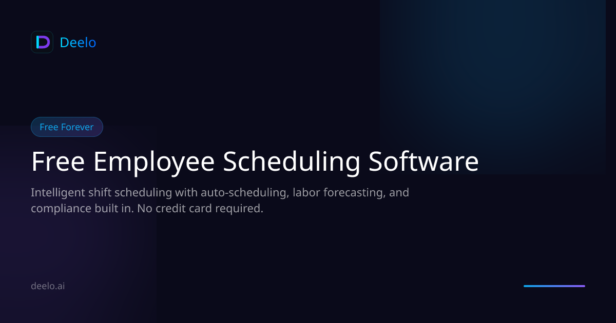 Free Employee Scheduling Software | Deelo