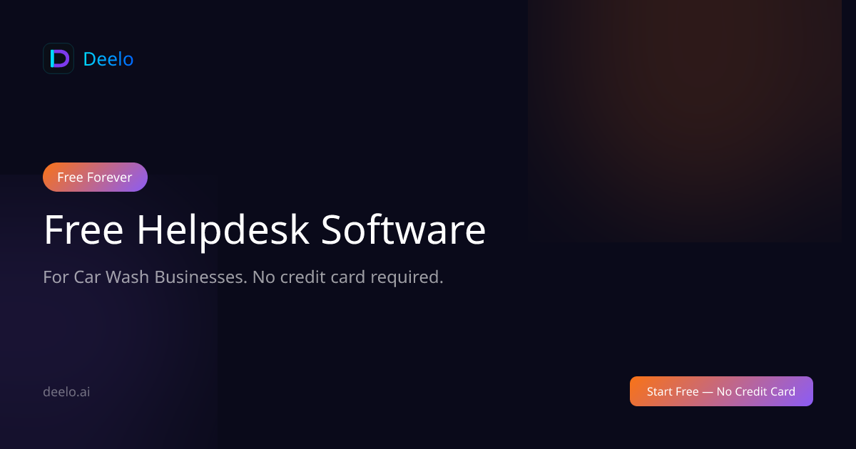 Free Helpdesk Software for Car Wash Businesses | Deelo