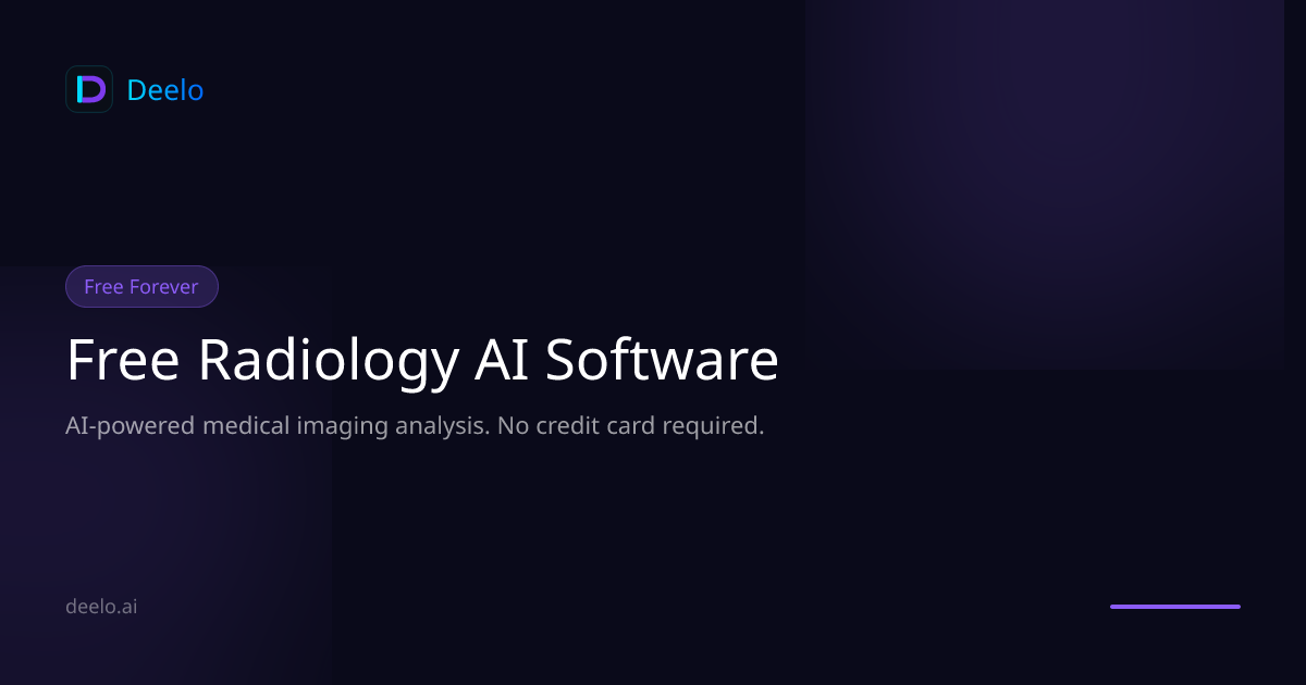 Free Radiology AI Software | Deelo