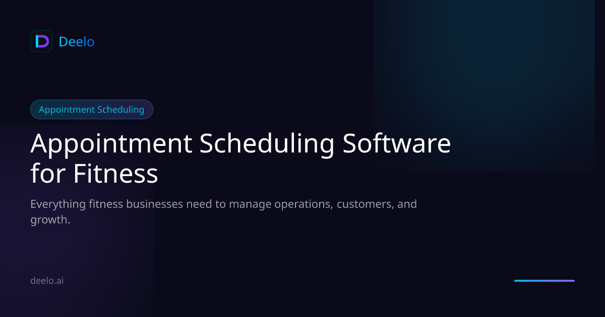 Appointment Scheduling Software for Fitness Studios & Gyms | Deelo