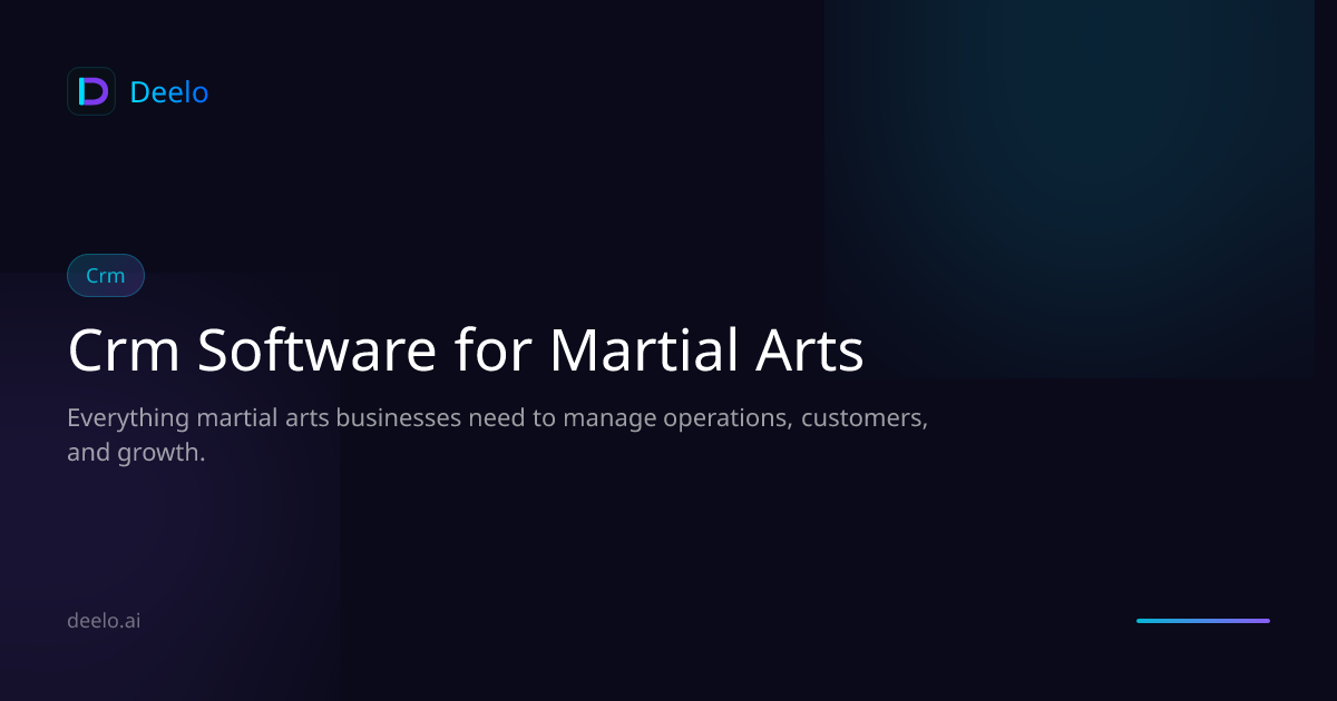 CRM Software for Martial Arts Schools | Deelo