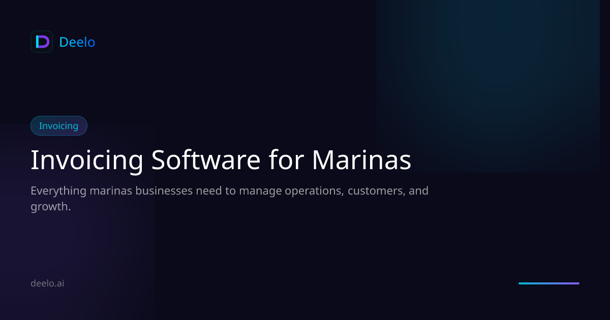 Invoicing & Billing Software for Marinas & Boat Storage Facilities | Deelo