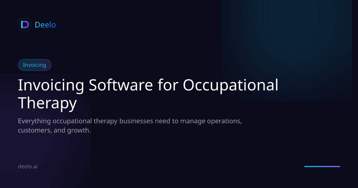 Invoicing & Billing Software for Occupational Therapy Practices | Deelo