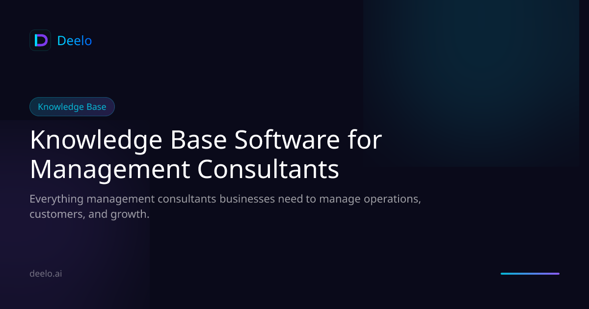 Knowledge Base & Wiki Software for Management Consulting Firms | Deelo